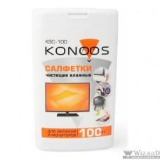 Konoos KSC-100 Салфетки для экранов в компактной банке, 100 шт