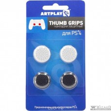 PS 4 Накладки Artplays Thumb Grips защитные на джойстики геймпада (4 шт - 2 белых, 2 черных)