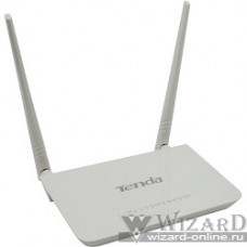 TENDA D301 (v2.0) xDSL маршрутизатор ADSL2+ 802.11n, до300Мбит/с, 2TX2R, 4х100Мбит/с, USB порт с функцией принтсервера, несъемные антенны
