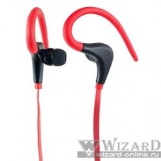 Perfeo F-FNS-RED/BLK наушники внутриканальные с креплением за ухом спортивные FITNESS красные/чёрные