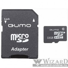 Micro SecureDigital 32Gb QUMO QM32GMICSDHC10U1 {MicroSDHC Class 10 UHS-I, SD adapter}