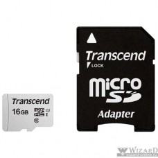 Micro SecureDigital 16Gb Transcend TS16GUSD300S-A {MicroSDHC Class 10 UHS-I, SD adapter}