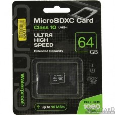 Micro SecureDigital 64Gb QUMO QM64GMICSDXC10U1NA {MicroSDXC Class 10 UHS-I}