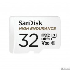 Флеш-накопитель Sandisk Карта памяти Sandisk 32GB High Endurance microSDHC Card with Adapter - for Dashcams & home monitoring[SDSQQNR-032G-GN6IA]