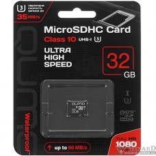 Micro SecureDigital 32Gb QUMO QM32GMICSDHC10U3NA {MicroSDHC Class 10 UHS-I}