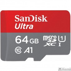 Micro SecureDigital 64GB SanDisk Ultra Class 10, UHS-I, R 120 МБ/с, <SDSQUA4-064G-GN6MN> без адаптера SD