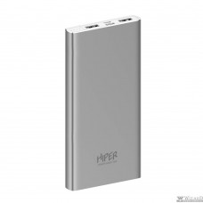 Hiper Мобильный аккумулятор Hiper Metal 10K 10000mAh 2.4A 2xUSB серебристый (METAL 10K SILVER)