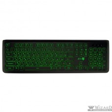 Jet.A SlimLine K20 LED Black USB {Проводная слим-клавиатура, с классической раскладкой и зелёной светодиодной подсветкой, 105 клавиш}