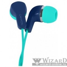 Наушники, Stereo Earphones with inline microphone, Green+Blue. (OSCNSCEPM02GBL)