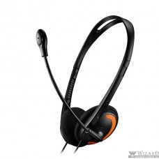 CANYON PC headset with microphone, volume control and adjustable headband, cable 1.8M, Black/Orange [CNS-CHS01BO]