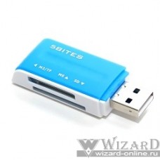 5bites RE2-102BL (RE-102BL) Устройство ч/з карт памяти USB2.0 / ALL-IN-ONE / USB PLUG / BLUE
