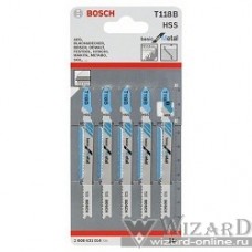 Bosch 2608631014 5 ЛОБЗИКОВЫХ ПИЛОК T 118 В, HSS