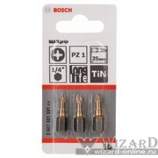 Bosch 2607001591 3 БИТ 25ММ PZ1 TIN