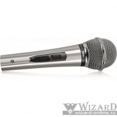 Микрофон BBK CM131 серебро {унивирсальный динамический, тип разъема Jack 6.3, материал корпуса металл}