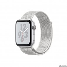 Apple Watch Nike+ Series 4, 44 мм, корпус из алюминия серебристого цвета, спортивный браслет Nike цвета «снежная вершина» [MU7H2RU/A]