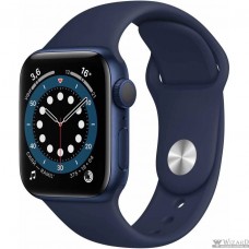 Apple Watch Series 6 GPS, 44mm Blue Aluminium Case with Deep Navy Sport Band [M00J3RU/A]