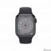 Apple Watch Series 8, 41 мм, корпус из алюминия цвета «тёмная ночь», спортивный ремешок цвета «тёмная ночь», размер M/L  (США)