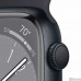 Apple Watch Series 8, 41 мм, корпус из алюминия цвета «тёмная ночь», спортивный ремешок цвета «тёмная ночь», размер M/L  (США)