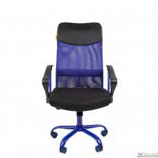 Офисное кресло Chairman 610 Россия 15-21 черный + TW синий/CMet (7021401)
