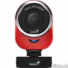 Genius QCam 6000 Red {1080p Full HD, вращается на 360°, универсальное крепление, микрофон, USB} [32200002401]