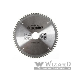 Диск пильный Hammer Flex 205-206 CSB PL 190мм*64*30/20мм по ламинату 