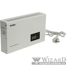 SVEN Стабилизатор напряжения AVR SLIM-500 LCD белый