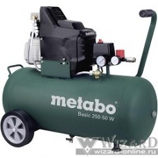 Metabo 250-50 W Компрессор [601534000] { масл.1.5кВт,50л, вес 32.5 кг }