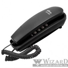 RITMIX RT-005 black {проводной телефон, повторный набор номера, настенная установка, кнопка выключения микрофона, регулятор громкости звонка}