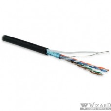 Hyperline FUTP4-C5E-P26-IN-LSZH-BK-100 (100 м) кабель витая пара, экранированная F/UTP, категория 5e, 4 пары (26 AWG), многожильный (patch), экран - фольга, LSZH, нг(А)-HF, –20°C – +75°C, черный