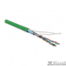 Hyperline FUTP4-C5E-P26-IN-LSZH-GN-100 (100 м) кабель витая пара, экранированная F/UTP, категория 5e, 4 пары (26 AWG), многожильный (patch), экран - фольга, LSZH, нг(А)-HF, –20°C – +75°C, зеленый
