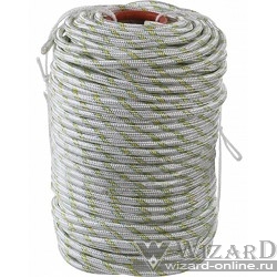 Фал плетёный капроновый СИБИН 24-прядный с капроновым сердечником, диаметр 10 мм, бухта 100 м, 1300 кгс 