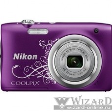 Nikon CoolPix A100 фиолетовый/рисунок {20.1Mpix Zoom5x 2.7" 720p 25}