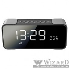 Ginzzu GM-884B, BT-Колонка 2x5w/LCD/TF/AUX/FM/часы/2 будильника