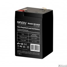 Ginzzu Батарея GB-0650 (RTL) свинцово-кислотный, необслуживаемый, технология AGM, 6В / 5.0Ач, клемма 5/7мм