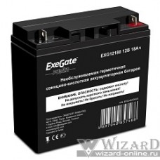 Exegate EP234540RUS Аккумуляторная батарея Exegate Power EXG12180, 12В 18Ач, клеммы под болт M5