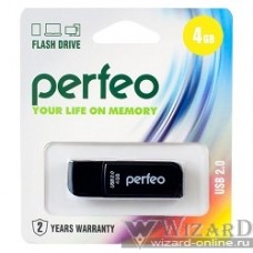 Perfeo USB Drive 4GB C10 Black PF-C10B004