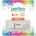 Perfeo USB Drive 4GB C01G2 White PF-C01G2W004