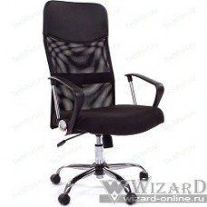 Офисное кресло РК 160 15-21 (Обивка: сиденье ткань стандарт черная, спинка сетка черная) НФ-00000253