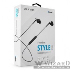 QUMO Freedom Style Mini (BT-0011) , темно серый, {затычки, Bluetooth 4.2, 80 мА-ч, до 4х часов в режиме разговора} [21779]