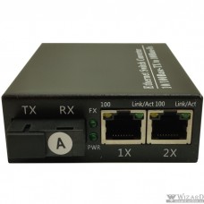 GIGALINK GL-MC-2UTPF-SC1F-18SM-1310-N Конвертер UTP, 2*10/100Мбит/c, WDM, без LFP, SM, SC, Tx:1310/Rx:1550, 18 дБ (до 20 км)