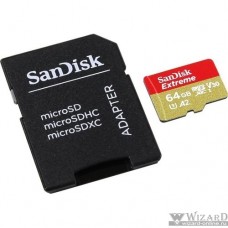 SanDisk microSDXC 64GB Class 10 UHS-I A2 C10 V30 U3 Extreme for Action Cams and Drones (SD адаптер) SDSQXA2-064G-GN6AA