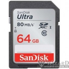 Флеш-накопитель Sandisk Карта памяти SanDisk Ultra 64GB SDXC Memory Card 100MB/s, Class 10 UHS-I