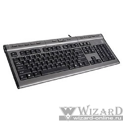 Keyboard A4Tech KLS-7MUU, USB, провод. кл-ра с USB портом (черно-серый). 
