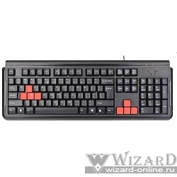 Keyboard A4Tech G300-USB, черная, USB, водонепроницаемая 