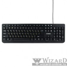 Гарнизон Клавиатура GK-115, USB, черный, поверхность- шлифованный алюминий