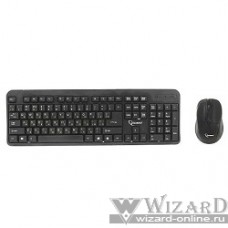 Keyboard Gembird KBS-7002 черный {Комплект кл-ра+мышь беспров., 2.4ГГц/10м, 1600DPI, мини-приемник- USB}