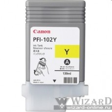 Canon PFI-102Y 0898B001 Картридж для Canon imagePROGRAF iPF605, iPF610., iPF650, iPF655, iPF710, iPF750, iPF755, LP17, iPF510, Желтый, 130 мл.(GJ)