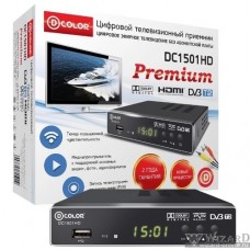 Ресивер DVB-T2 D-Color DC1501HD черный