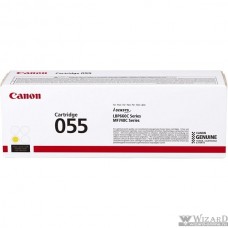 Canon CRG 055 Y Тонер-картридж для Canon LBP66x/MF74x, (2100 стр.), желтый (GR)