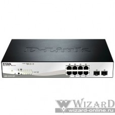 D-Link DGS-1210-10P/F1A Настраиваемый коммутатор Web Smart с 8 портами 10/100/1000Base-T с поддержкой PoE и 2 портами 1000Base-X SFP